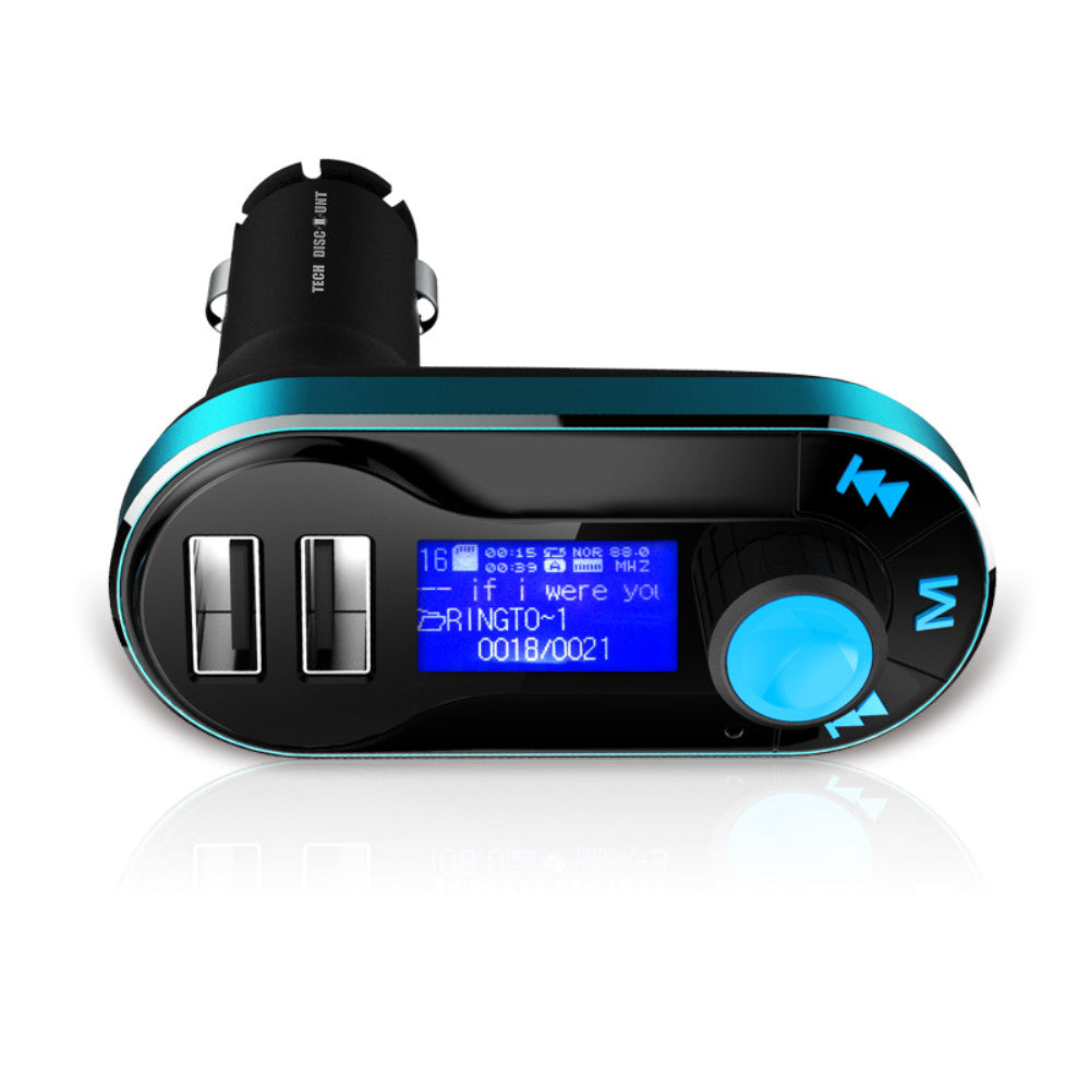 TD® Transmetteur FM sans fil Bluetooth Chargeur Voiture MP3 Audio Adaptateur carte TF Récepteur appel Contrôle et dual USB port