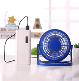 INN®  MINI Ventilateur USB Port Ventilateur sur Table-Acier-Bleu-Calme-Stable-4Inch