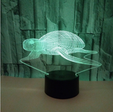 TD® Tortue 3D veilleuse 3D lumière colorée tactile 3D LED lumière visuelle