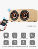 TD® Mini haut parleur style stéréo bluetooth Enceinte sans fil pour PC, pour voiture, pour iPhone type bois jaune haute définition