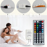 TD® Bande LED lumière colorée clignotant ruban alimentation d'énergie étanche multicolore télécommande à infrarouge lumineuse flexib