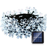 TD® guirlande lumineuse led 7 M solaire jardin lumières LED chaîne lumière éclairage extérie - Modèle: White 12M 100LED