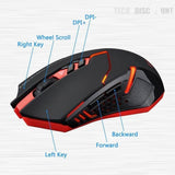 TD® Souris sans fil 2.4G à économie d'énergie à 7 touches muettes/