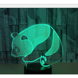 TD® Lampe optique poser décoratif tactile 7 couleurs illusion optique - modèle panda - faible consommation câble USB ou 3 piles AAA