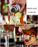 TD® KIT de Shaker à cocktail set professionnel en acier inoxydable pour boissons mixer barman set avec accessoires cocktail doseur