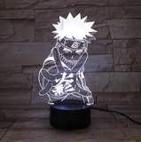 TD® 3D Lampes Illusions Optiques Naruto Lampe Veilleuse LED 7 couleurs Touch Mood Lamp de Table Cadeau De Noël
