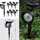 TD® Projecteur lumière blanche extérieure solaire de jardin de la pelouse sol Spot puissance lumineuse énergie éclairage décoration