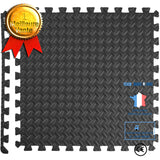 TD® Tapis de Sol de Gym Sport avec 12 Dalles de Protection en Mousse 61 cm x 61 cm Noir