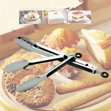 Pince en silicone 9 pouces 12 pouces pince alimentaire en acier inoxydable pince à pain en deux pièces pince barbecue cuisine