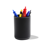 TD® Porte-stylo d'affaires en cuir rond porte-stylo bureau papeterie boîte de rangement pot de rangement créatif mode fournitures bu