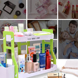 TD® Petite étagère de rangement salle de bain cuisine ménage empilable deux étages multifonctions panier propreté capacité support