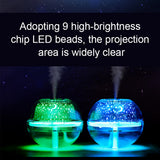 TD® Diffuseur, Humidificateur d'air/ Projecteur Lumière Nuit cristal WT-A99 2W / 500 ml DC 5V / Sliencieux