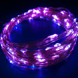 TD® Guirlande lumineuse LED à Piles - En cuivre - 50 Ampoules - Violet - 5M - guirlande lumineuse décoration intérieure (sans pile)