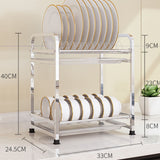 TD® Égouttoir de cuisine évier acier inoxydable égouttoir multi-fonctionnel égouttoir à vaisselle double couche acier inoxydable