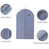 TD® Sac de transporteur de vêtements Sac de protection pour vêtements suspendus Costume de voyage Zip Housse de vêtement