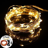 TD® SS Guirlande Lumineuse LED à pile100 LED 10M Guirlande Lumineuse avec télécommande Fil cuivre