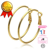 LSC® Boucles d'oreilles géométriques en alliage Boucles d'oreilles rondes polyvalentes de personnalité simple Accessoires