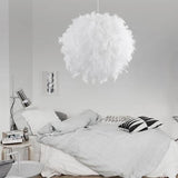 TD® Lustre Suspendu Forme de plume ambiance de chambre idéale moderne avec ampoule à incandescence légèreté et modernité