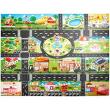 TD® Grande Carte de Parking pour grandes voitures 130 * 100 cm/Voitures Voies/ Colorée