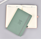 Cahier A5 créatif porte-stylo cahier d'affaires imitation cuir bureau papeterie bloc-notes cahier vert sangle cahier cahier c
