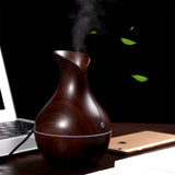 TD® Humidificateur de vase à grain de bois, machine d'aromathérapie, bureau de voiture et maison-Diffuseur d'Air huille essentielle