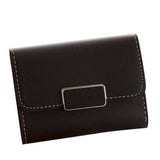 TD® Porte-Monnaie  en Cuir PU pour Femmes Simple de Couleur Noir Uni Porte-Cartes Sac à Main