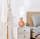 TD® Diffuseur d'arôme Petit vase à grain de bois Lampe colorée USB Humidificateur de bureau Vase à grain de bois profond Humidificat