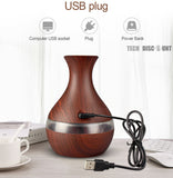 TD® Mini humidificateur  Diffuseur d'Huiles Essentielles Brume Fraîche 300ML bois aromathérapie machine 7 couleurs- Garantie de 2 an
