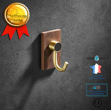 Patère patère patère créativité patère créativité simple style moderne noyer noir porte-manteau mural poinçonnage gratuit une