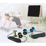TD® Roues pour Abdos/ Rouleaux muscles abdominaux/ Equipement fitness poitrine Extension Traction de corde/ Craquements abdominaux,