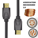 TD® Câble HDMI HD cordon ultra alimentation haut débit compatible ethernet audio branchement appareils électroniques connecteur nylo