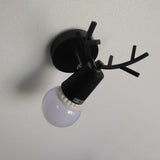 Créatif Applique Murale Moderne Lampe Murale Simple Lampe de Mur Fer E27 Base Tête de Cerf Nordique Style Art Déco pour Chamb