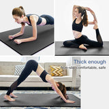 TD® Tapis de yoga adulte enfants noir tapis à genoux antidérapant haute densité fitness yoga danse épaix pilate exercyce gym muscula