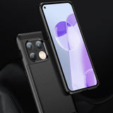 TD® Coque de téléphone en fibre de carbone brossée OnePlus10 Pro Coque souple en silicone Protection complète anti-empreintes digita