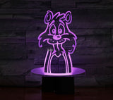TD® Décoratif USB Chien 7 Couleurs Télécommande Illusion Optique Veilleuse 3D Visualisation Tableau Lampes De Bureau 3D Glow LED ☼73