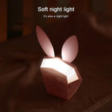 TD® Décoration de style fille nordique chambre d'enfants mignon mignon lapin lumière USB charge LED veilleuse