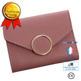 TD® Porte-Monnaie pour Femmes de Couleur Unie Porte-Cartes Sac à Main Couleur Terracotta