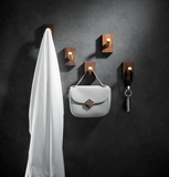 Patère patère patère créative patère marron créative simple style moderne noyer noir tenture murale porte-manteau poinçon gra