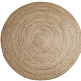 TD® Tapis de sol rond tissé en herbe de roseau Nordic INS pour salon ou chambre à coucher - Jute - Ø 120 cm - Naturel