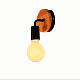 TD® Petite lampe murale en bois Lampe Murale Moderne Simple blanc Lampe Industrielle en Bois Appliques Murales Decoration de la mais