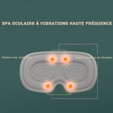TD® Masque oculaire à vapeur pour appareil de massage des yeux, compresse chaude rechargeable, protège les yeux et soulage la fatigu