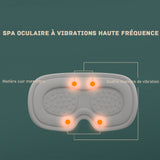 TD® Masque oculaire à vapeur pour appareil de massage des yeux, compresse chaude rechargeable, protège les yeux et soulage la fatigu