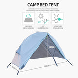 TD® Au-dessus du sol tente pliante résistant aux intempéries anti-ultraviolet pêche moustiquaire en alliage d'aluminium sans lit