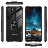 TD® Coque de téléphone Samsung Galaxy S8 pour coque de téléphone Samsung Coque de téléphone anti-chute avec anneau miroir Samsung
