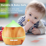 TD® Avaspot Diffuseur D'huile Essentielle D'arôme de Grain en Bois, 250ml Humidificateur Fonction D'extinction Automatique sans Eau