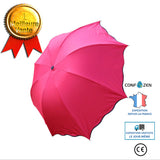 La feuille de lotus fleurit lorsqu'elle rencontre de l'eau, parasol en plastique noir anti-ultraviolet, parasol, parapluie