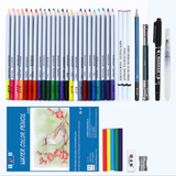 Ensemble de 40 crayons couleur, ensemble mines couleurs solubles dans l'eau 24 couleurs, fournitures peinture d'art professio