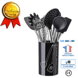TD® 8 pcs kit Ustensiles de Cuisine, Set spatule en Silicone, Batterie de Cuisine antiadhésive Anti-Rayures et résistante