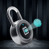 TD® Cadenas à empreintes digitales petite serrure serrure antivol intelligente dortoir entrepôt gym mot de passe serrure noir simple