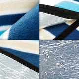 TD® Tapis de pique-nique serviette de plage sac étanche imperméable bleu extérieur serviette jardin Camping pique-nique anti-sable